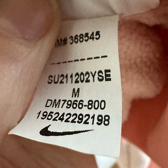 Nike Light Pink Zip Up Baggy Hoodie Womens Size Medium - Picture 4 of 8